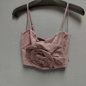 INA Light Pink Linen Blend Bloom Top